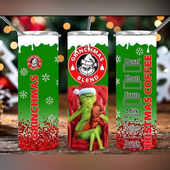 NEW Grinchmas Blend, Grinch Tumbler, Grinch, Grinch Skinny Tumbler, Christmas - Picture 1 of 3